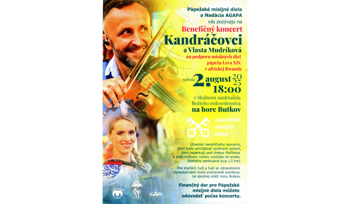 Benefičný koncert - Kandráčovci a Vlasta Mudríková - 02.08.2025 na hore Butkov