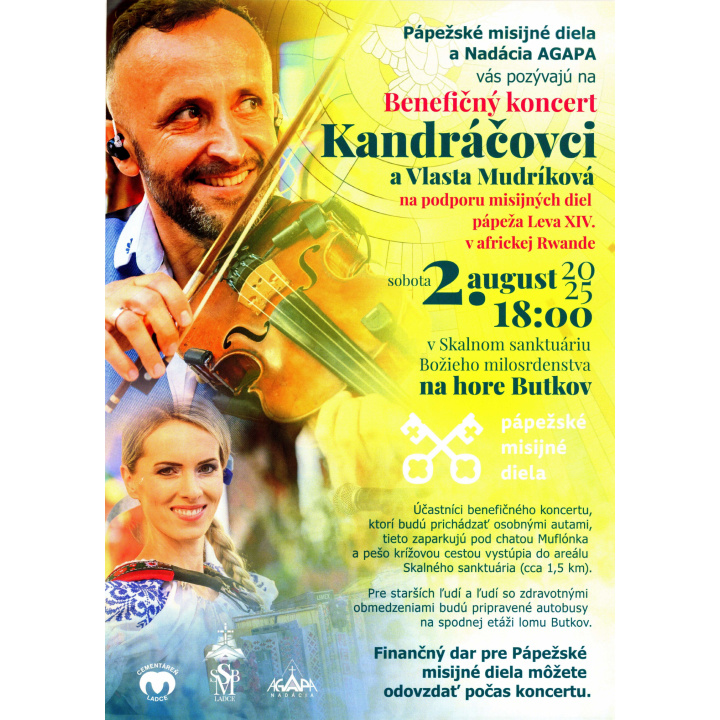 Benefičný koncert - Kandráčovci a Vlasta Mudríková - 02.08.2025 na hore Butkov