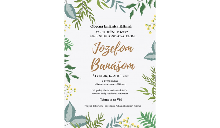 Beseda so spisovateľom Jozefom Banášom