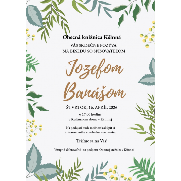 Beseda so spisovateľom Jozefom Banášom