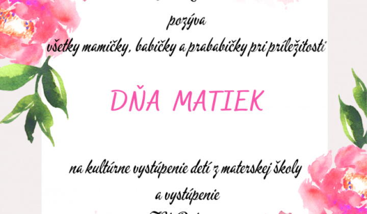 Aktuality / DEŇ MATIEK - foto