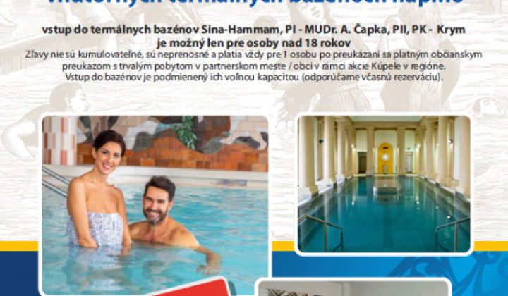 Aktuality / Kúpele v Trenčianskych Tepliciach - zľava pre obyvateľov obce Kšinná - foto
