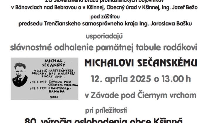 Aktuality / Slávnostne odhalenie pamätnej tabule - foto