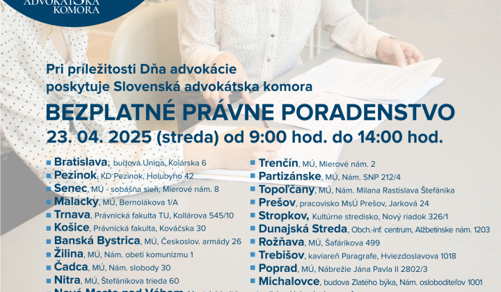 Aktuality / Bezplatné právne poradenstvo - foto