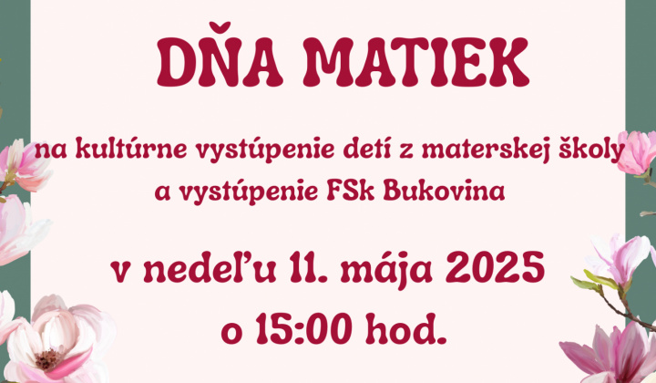Aktuality / DEŇ MATIEK - foto