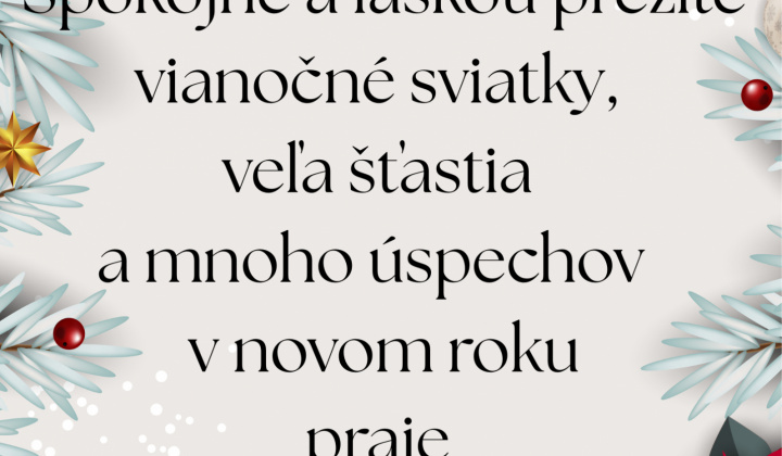 Aktuality / Spokojné a láskou prežité vianočné sviatky - foto