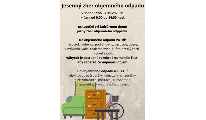 Jesenný zber objemného odpadu
