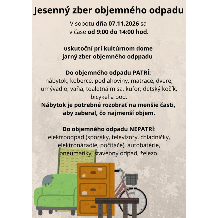 Jesenný zber objemného odpadu
