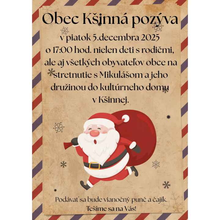 Mikuláš v obci Kšinná
