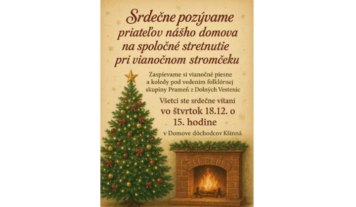 Spoločné stretnutie pri vianočnom stromčeku