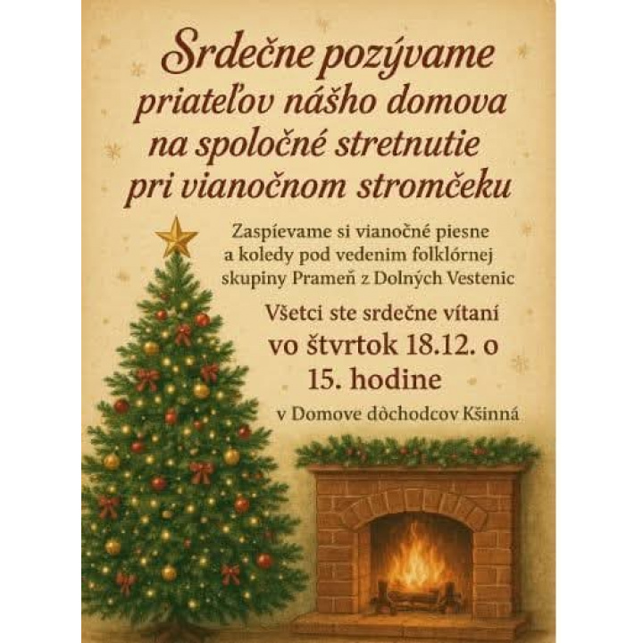 Spoločné stretnutie pri vianočnom stromčeku