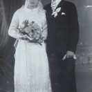 Mária a Ondrej Adameoví v svadobný deň, 3. 2. 1941